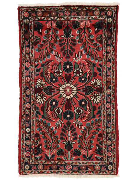 Tappeto Persiano Lillian 72X125 Nero/Rosso Scuro (Lana, Persia/Iran)