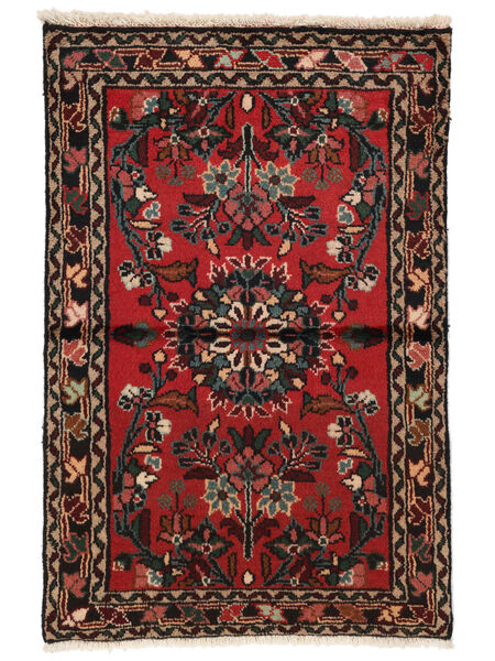  Orientalsk Hamadan Tæppe 77X115 Sort/Mørkerød Uld, Persien/Iran Carpetvista