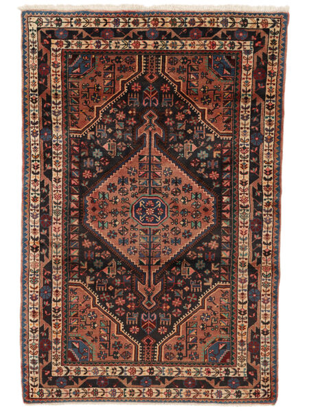  Orientalisk Toiserkan Matta 120X185 Svart/Brun Ull, Persien/Iran Carpetvista