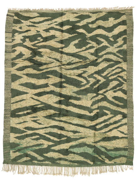  319X390 Berber Moroccan - Mid Atlas Rug Dark Green/Black Morocco Carpetvista