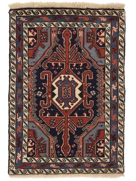 70X100 Tappeto Orientale Ardebil Nero/Rosso Scuro (Lana, Persia/Iran) Carpetvista