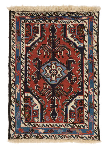  Ardebil Rug 70X100 Persian Wool Black/Dark Red Small Carpetvista