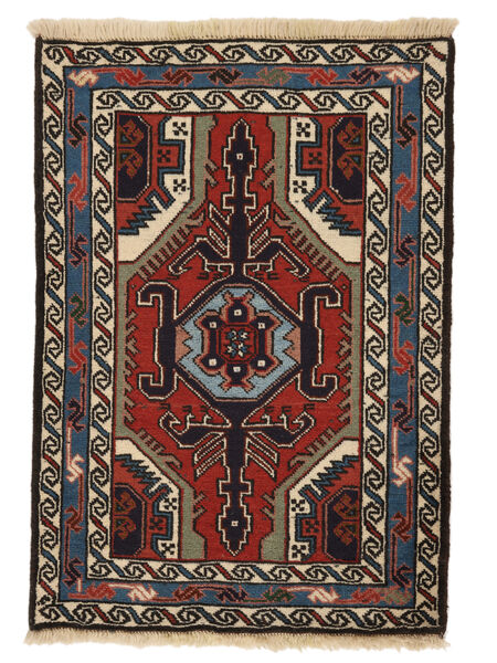  70X100 Ardebil Vloerkleed Zwart/Donkerrood Perzië/Iran Carpetvista