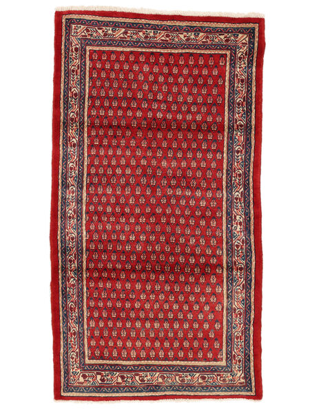 Hamadan Vloerkleed 112X208 Donkerrood/Zwart Wol, Perzië/Iran Carpetvista