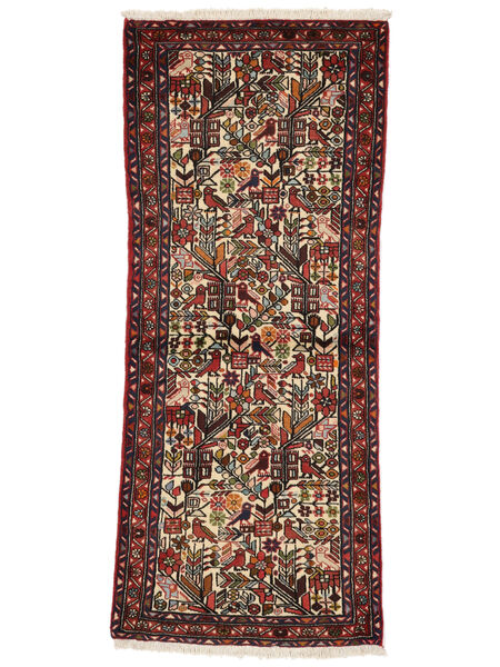  Hamadan Covor 75X188 Persan Lână Negru/Dark Red Mic Carpetvista