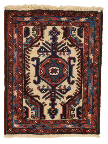  73X93 Ardebil Matta Svart/Mörkröd Persien/Iran Carpetvista