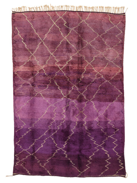 Tapete Berber Moroccan - Mid Atlas 232X349 Rosa Escuro/Preto (Lã, Marrocos)