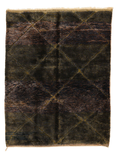 168X216 Tappeto Berber Moroccan - Mid Atlas Moderno Nero/Marrone (Lana, Marocco) Carpetvista