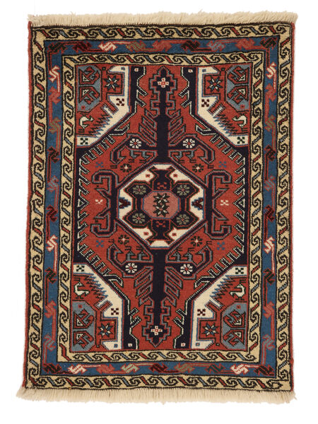 72X100 Tapete Oriental Ardabil Preto/Vermelho Escuro (Lã, Pérsia/Irão) Carpetvista