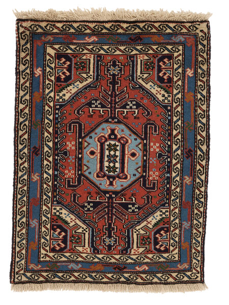 78X100 Alfombra Oriental Ardabil Negro/Rojo Oscuro (Lana, Persia/Irán) Carpetvista