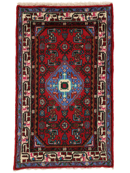  76X125 Medalionowy Mały Hamadan Dywan Wełna, Carpetvista