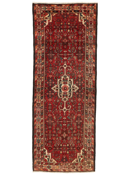  Persian Hamadan Rug 113X290 Dark Red/Black Carpetvista