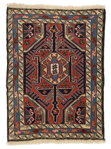 70X96 Alfombra Oriental Ardabil Negro/Rojo Oscuro (Lana, Persia/Irán) Carpetvista