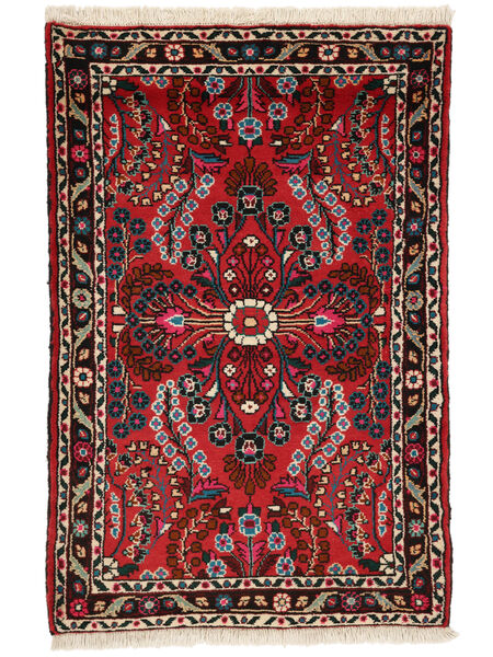  Lillian Alfombra 81X121 Persa De Lana Negro/Rojo Oscuro Pequeño Carpetvista