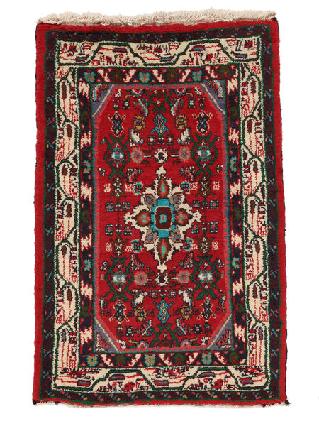 Alfombra Persa Hamadan 78X120 Negro/Rojo Oscuro (Lana, Persia/Irán)