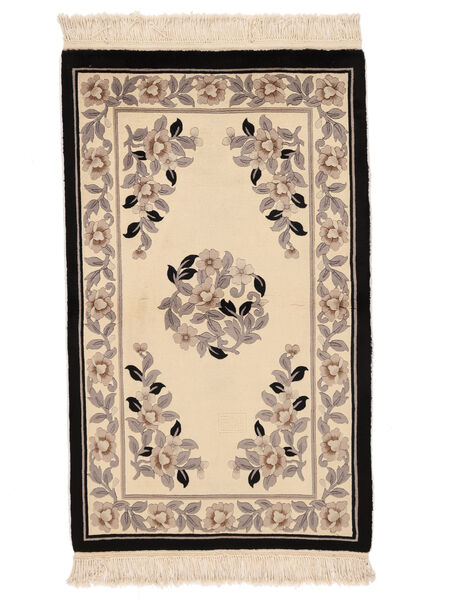  Cinesi 90 Line Tappeto 91X152 Di Lana Beige/Marrone Piccolo Carpetvista