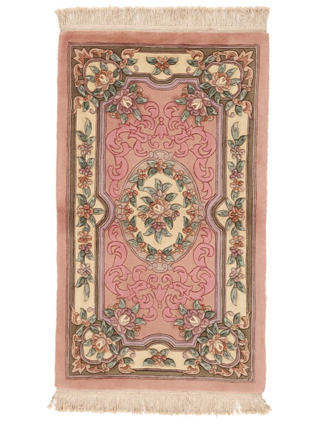  91X152 Medallion Shaggy Rug Small China 90 Line Wool, Carpetvista