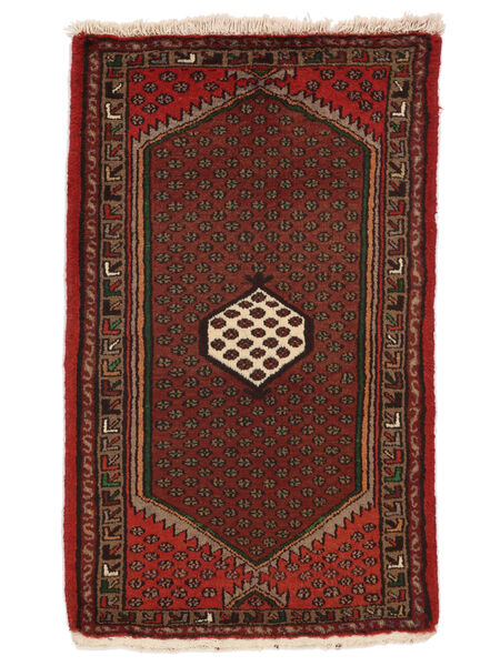  Hamadan Covor 73X123 Persan Lână Negru/Dark Red Mic Carpetvista