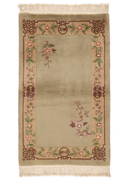 China 90 Line Rug 91X152 Brown/Orange Wool, China Carpetvista