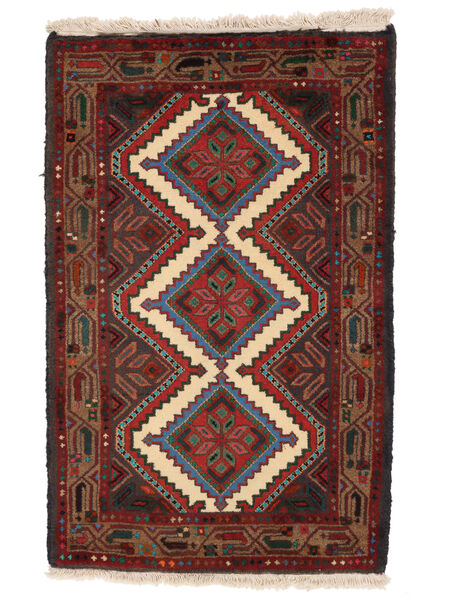  Persan Hamadan Covor 80X122 Negru/Dark Red Carpetvista