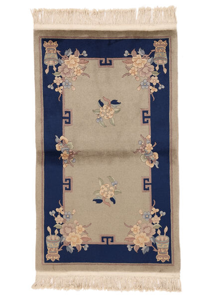  Orientalsk Kina 90 Line Teppe 91X152 Oransje/Svart Ull, Kina Carpetvista