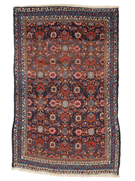 Alfombra Oriental Hamadan 117X162 Negro/Rojo Oscuro (Lana, Persia/Irán)