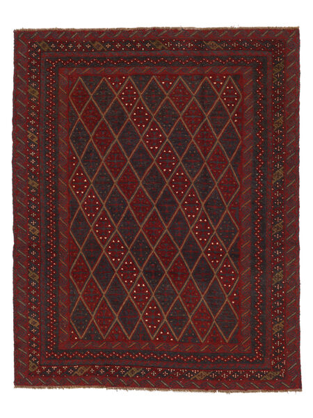 149X191 Kelim Golbarjasta Teppe Orientalsk Svart/Mørk Rød (Ull, Afghanistan) Carpetvista