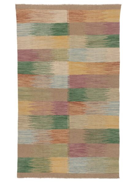  Kilim Modern Rug 146X248 Brown/Dark Yellow Carpetvista