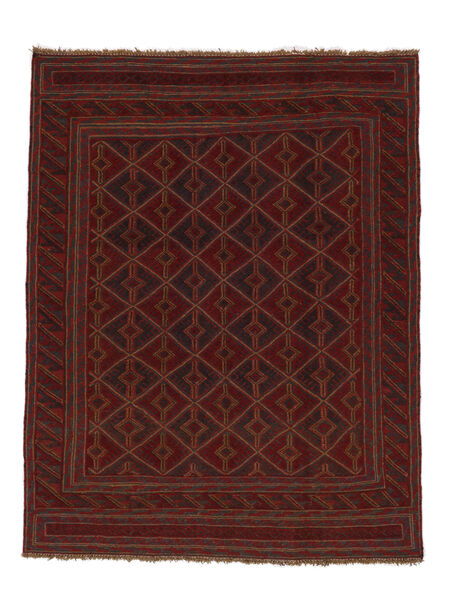 Alfombra Kilim Golbarjasta 143X186 Negro/Rojo Oscuro (Lana, Afganistán)