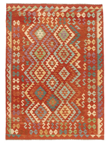  Chilim Afghan Old Style Covor 173X240 Lână Dark Red/Portocaliu Carpetvista