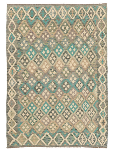  Ćilim Afghan Old Style Tepih 184X259 Vuneni Tamnožuta/Narančasta Sag Carpetvista