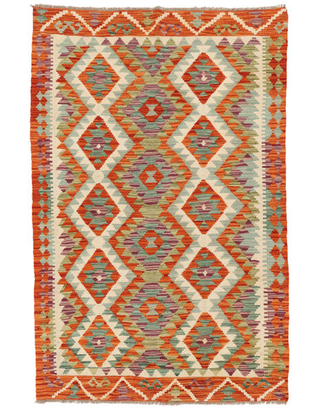  Orientalsk Kelim Afghan Old Style Tæppe 125X195 Rød/Grøn Uld, Afghanistan Carpetvista