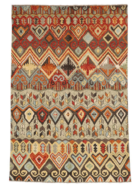 197X294 Dywan Moroccan Berber - Afghanistan Nowoczesny Brunatny/Pomarańczowy (Wełna, Afganistan) Carpetvista