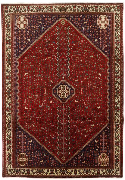  Abadeh Rug 201X291 Persian Wool Black/Dark Red