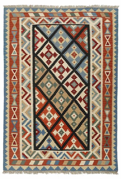  Persischer Kilim Teppich 174X243 Dunkelrot/Dunkelgrün