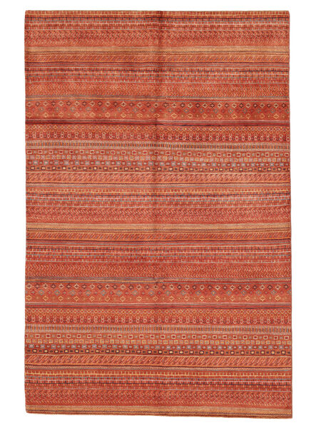  Moderno Afghan Fine Alfombra 199X305 De Lana Rojo Oscuro/Rojo Carpetvista