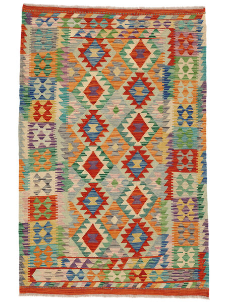 117X176 Tappeto Kilim Afghan Old Style Orientale Arancione/Verde Scuro (Lana, Afghanistan) Carpetvista