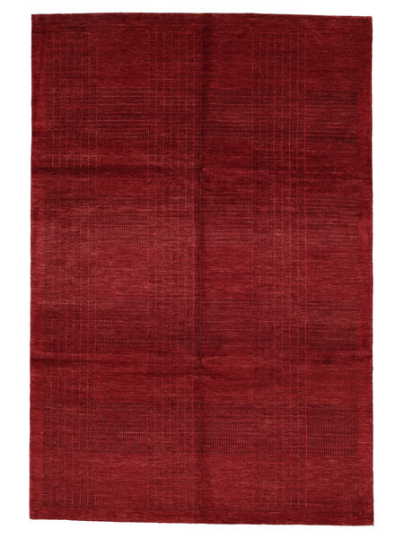 198X296 Alfombra Moderno Afghan Fine Moderna Rojo Oscuro/Negro (Lana, Afganistán) Carpetvista