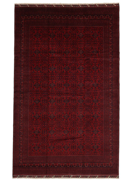 Tapete Oriental Kunduz 300X474 Preto/Vermelho Escuro Grande (Lã, Afeganistão)