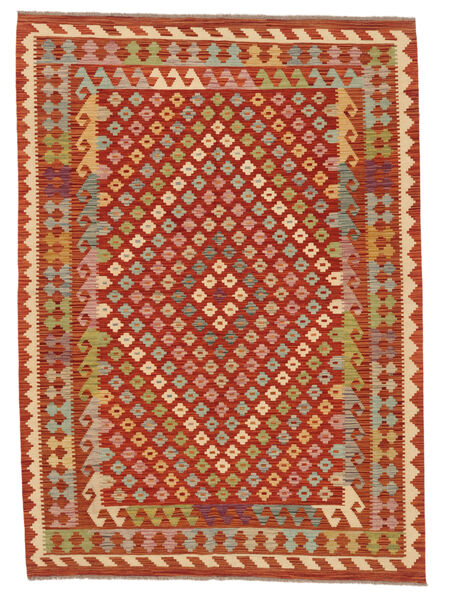  Kelim Afghan Old Style Matta 169X234 Mörkröd/Brun Carpetvista