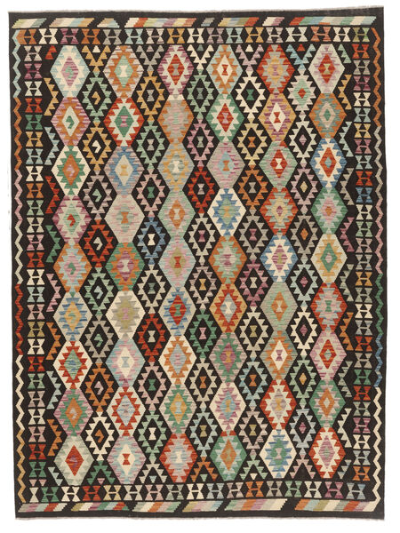 Tappeto Orientale Kilim Afghan Old Style 257X347 Nero/Marrone Grandi (Lana, Afghanistan)