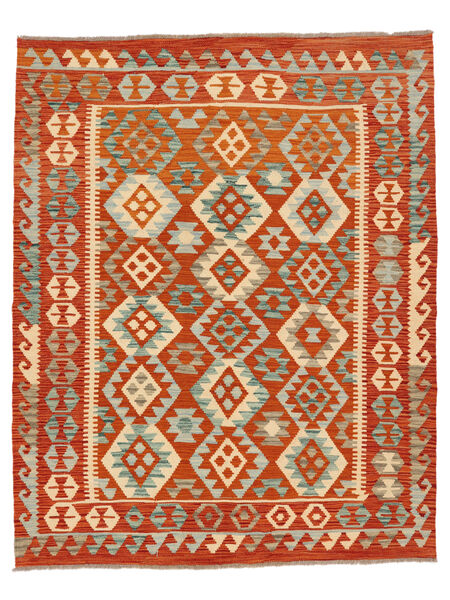  Kelim Afghan Old Style 155X193 Uldtæppe Mørkerød/Grøn Lille Carpetvista