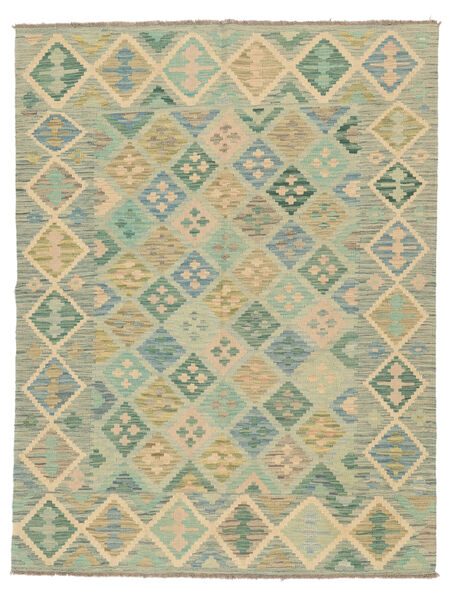 Tappeto Kilim Afghan Old Style 154X200 Arancione/Verde (Lana, Afghanistan)