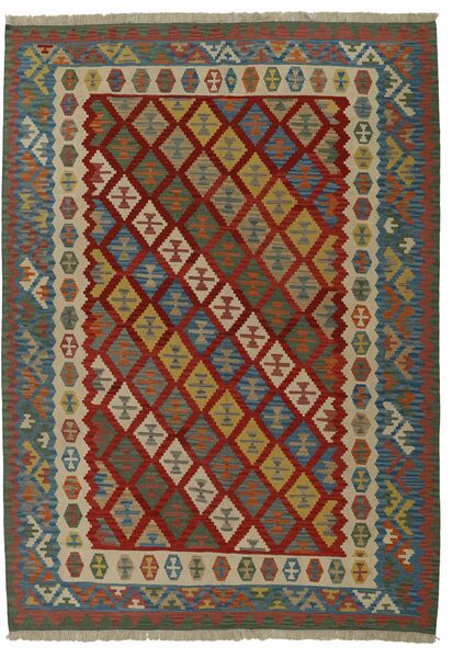 Koberec Perský Kilim 250X335 Tmavě Červená/Hnědá Velký (Vlna, Persie/Írán)