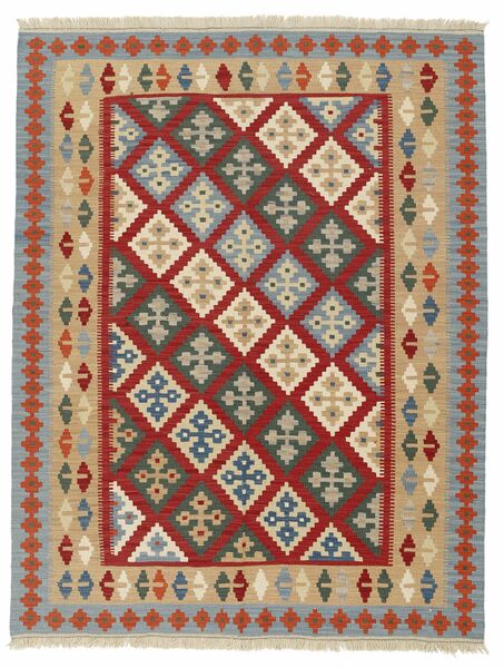  Kilim Tepih 156X201 Perzijski Vuneni Tamno Crvena/Narančasta Mali Sag