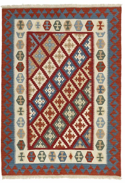 154X207 Dywan Kilim Orientalny Ciemnoczerwony/Ciemnoniebieski (Wełna, Persja/Iran)