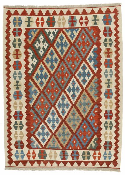 157X209 Dywan Orientalny Kilim Ciemnoczerwony/Pomarańczowy (Wełna, Persja/Iran)