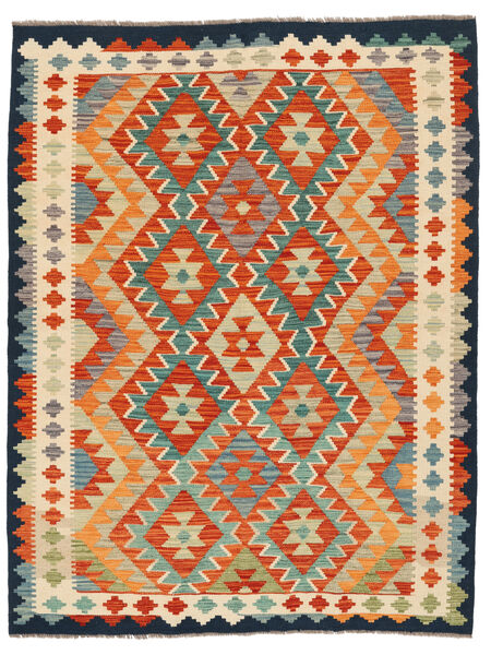 Tappeto Orientale Kilim Afghan Old Style 155X202 Arancione/Rosso (Lana, Afghanistan)