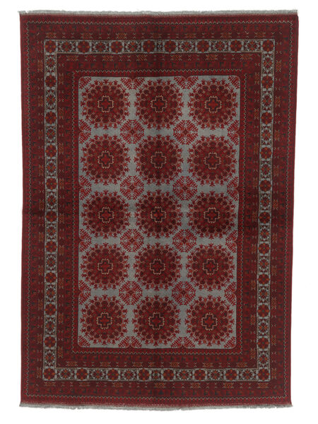  Afghan Khal Mohammadi Covor 168X241 Negru/Dark Red Carpetvista