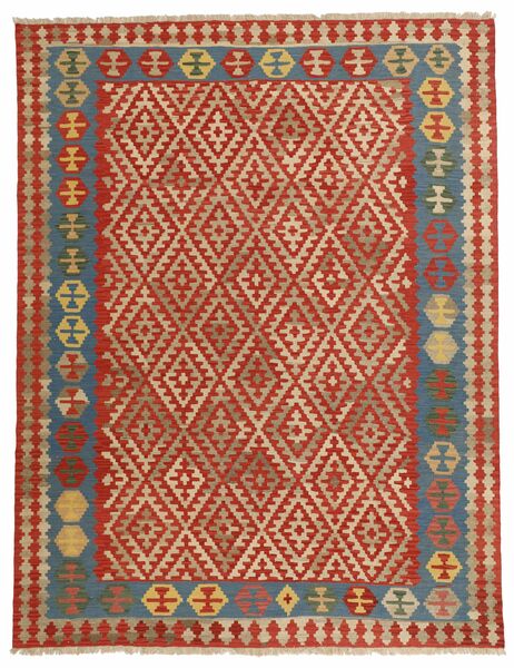 266X344 Kilim Teppich Orientalischer Dunkelrot/Orange Großer (Wolle, Persien/Iran)